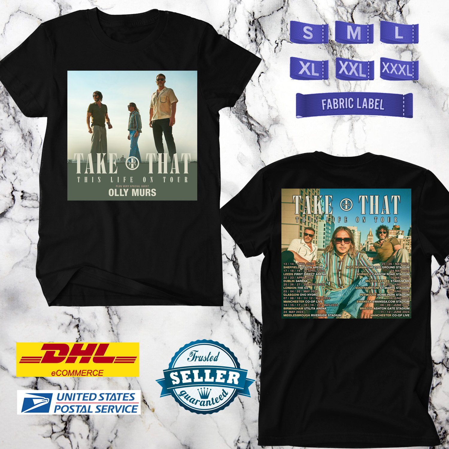 TAKE THAT THIS LIFE U.KINGDOM TOUR 2024, TAKE THAT TOUR, TAKE THAT FAN T SHIRT,UNISEX TEE ADL01