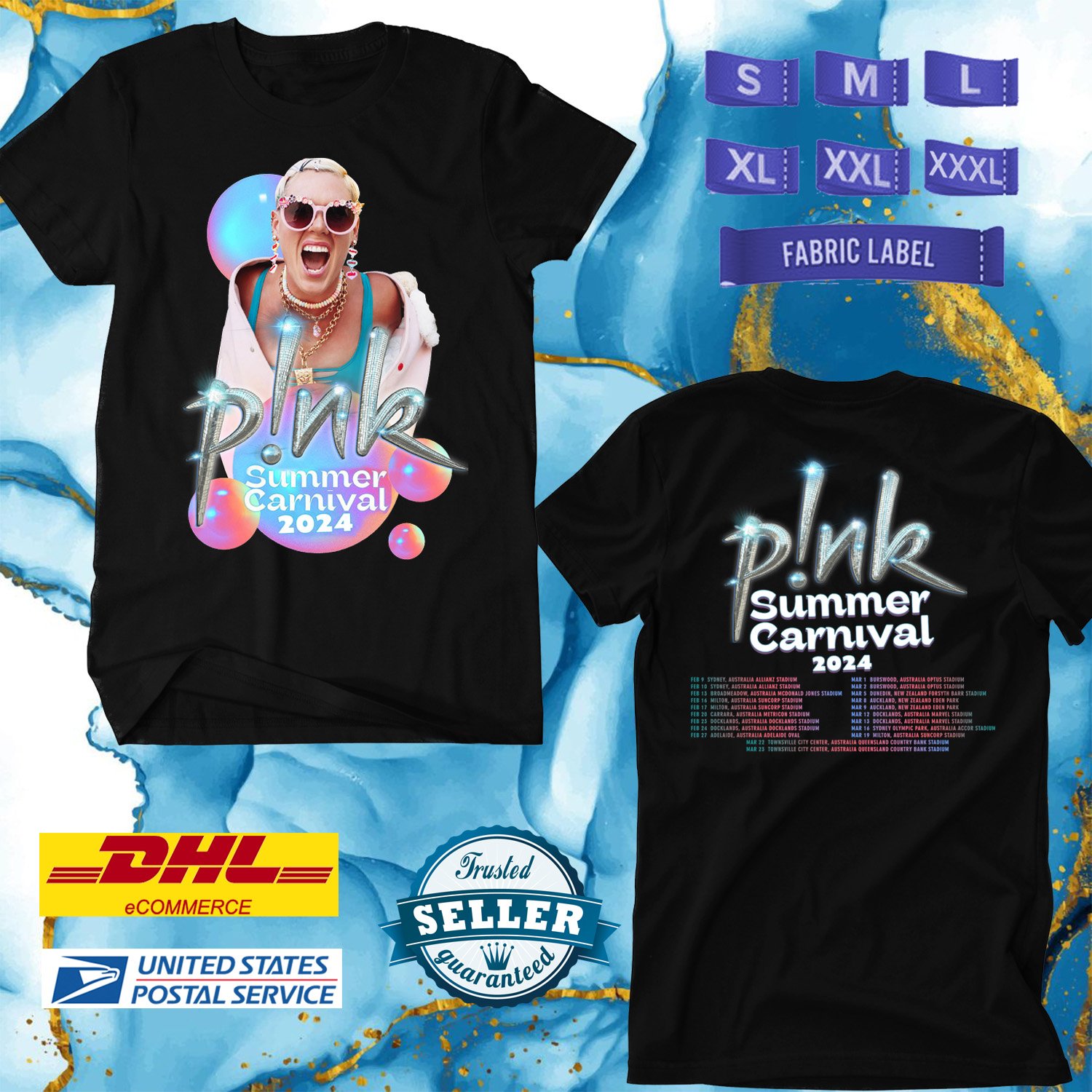 PINK SUMMER CARNIVAL AUSTRALIA TOUR 2024, PINK TOUR, PINK FAN T SHIRT,UNISEX TEE ADL01