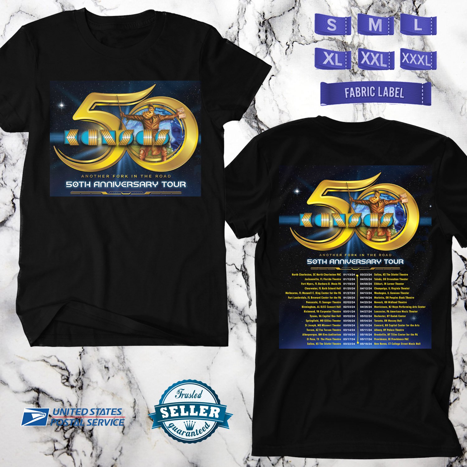 KANSAS ANOTHER FORK IN ROAD 50TH TOUR 2024, KANSAS TOUR, KANSAS TEE SHIRT,UNISEX TEE ADL01