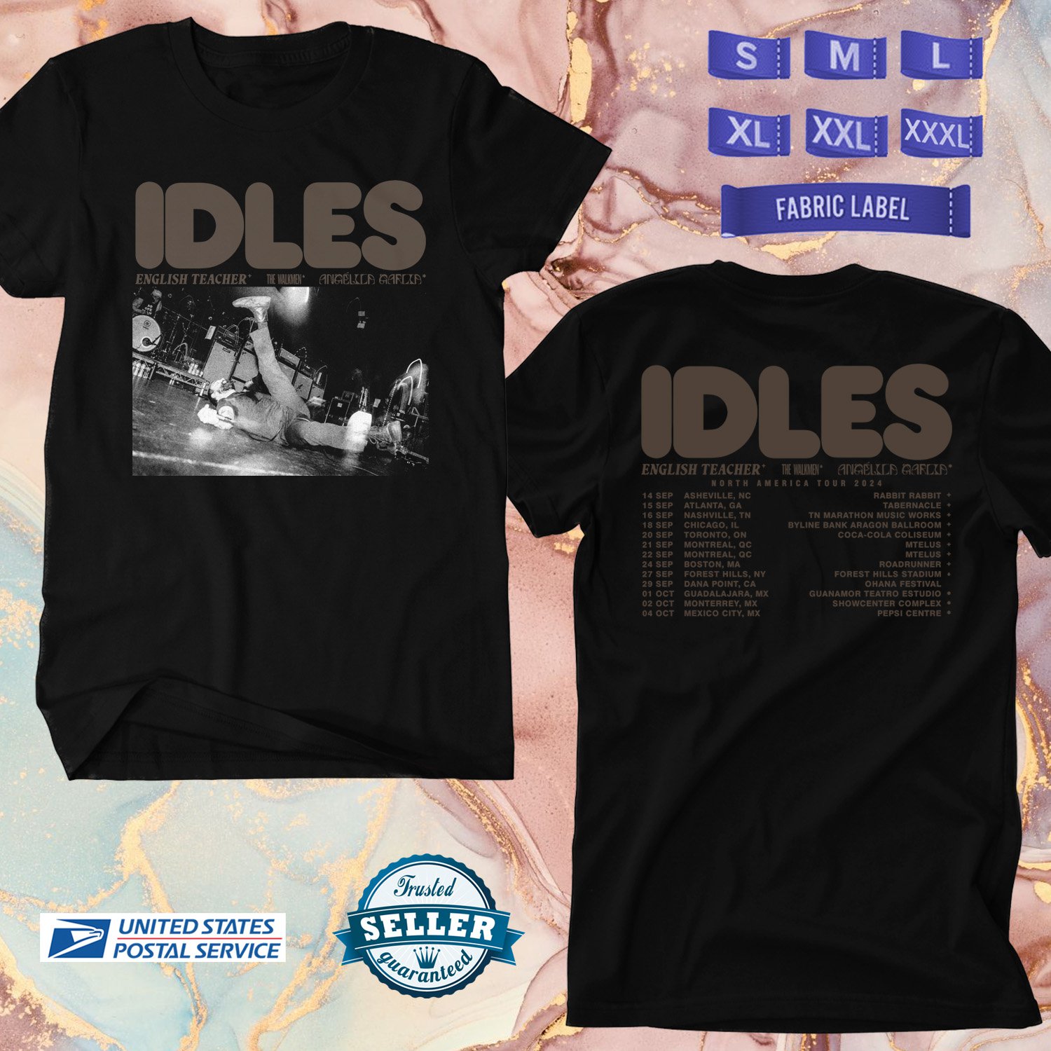 IDLES BAND NORTH AMERICA TOUR 2024, IDLES BAND TOUR, IDLES, UNISEX TEE ...