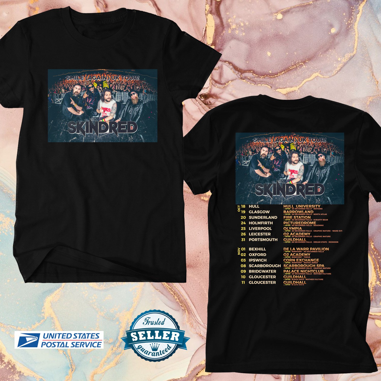 SKINDRED SMILE AGAIN UNITED KINGDOM TOUR 2024, SKINDRED, UNISEX TEE ADL01