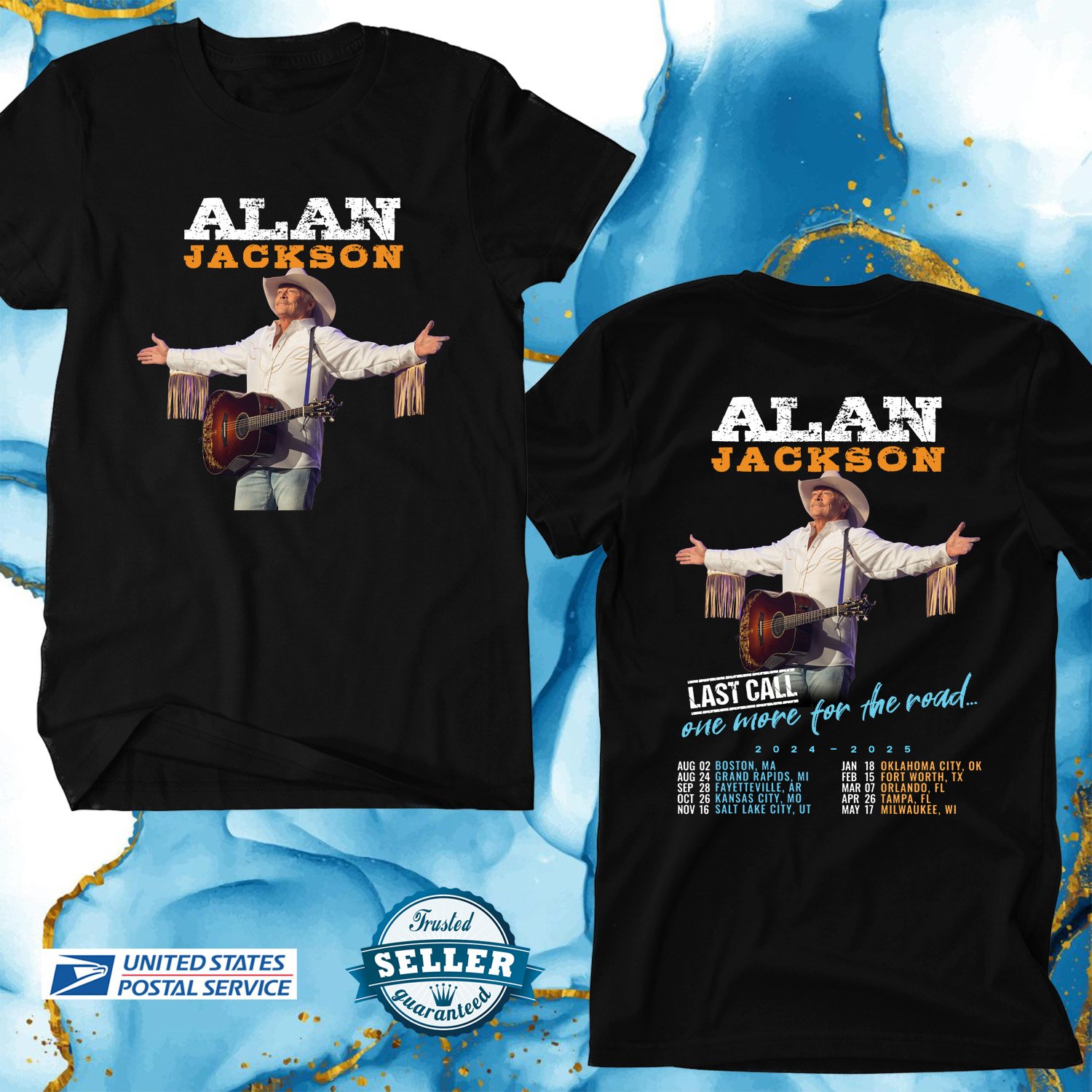 ALAN JACKSON LAST CALL ONE MORE TOUR 2024-2025, ALAN JACKSON, UNISEX TEE ADL01