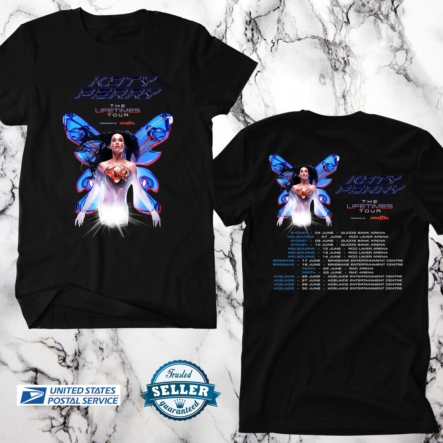 KATY PERRY THE LIFETIMES AUSTRALIA TOUR 2025, KATY PERRY, UNISEX TEE ADL01