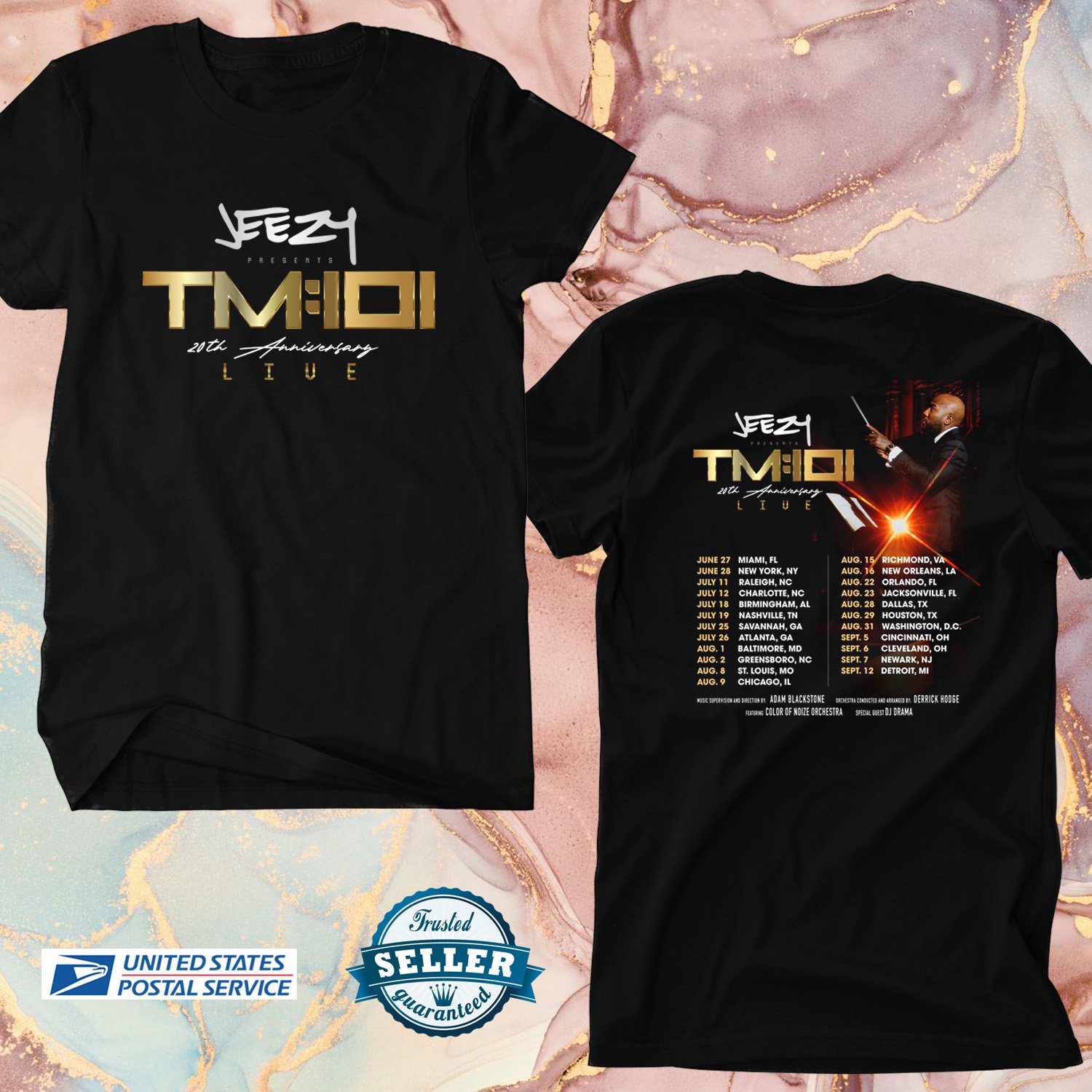 JEZZY TM:101 20TH ANNIVERSARY USA TOUR 2025, JEZZY, UNISEX TEE ADL01