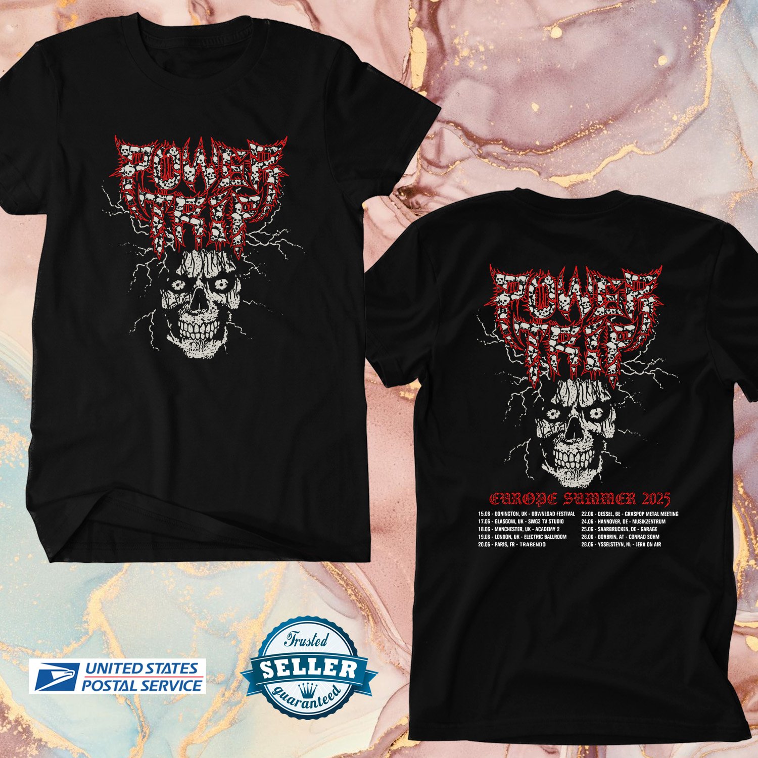 POWER TRIP EUROPE SUMMER TOUR 2025, POWER TRIP, UNISEX TEE ADL01