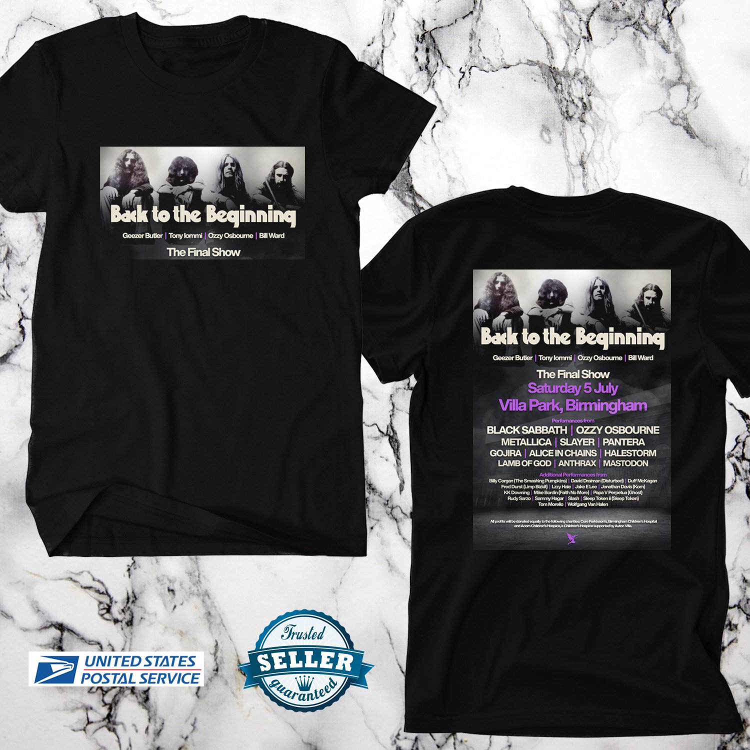 BACK TO BEGINNING BLACK SABABTH CLASSIC UK TOUR 2025, BLACK SABABTH, UNISEX TEE ADL01