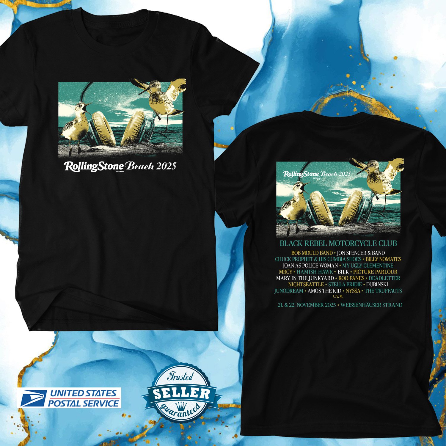 ROLLING STONES BEACH GERMANY FESTIVAL 2025, ROLLING STONES BEACH, UNISEX TEE ADL01