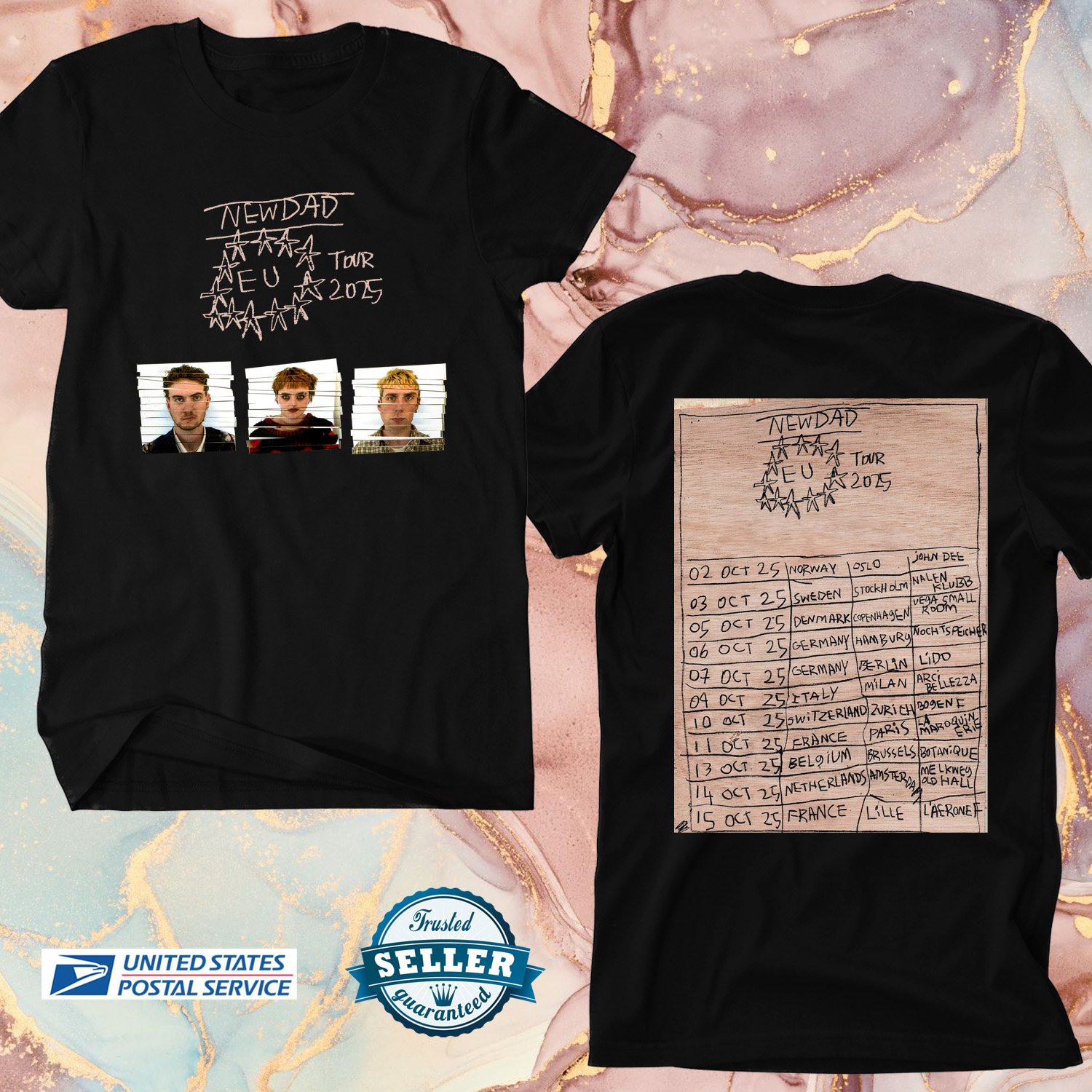 NEWDAD EUROPE FALL TOUR 2025, NEWDAD, UNISEX TEE ADL01