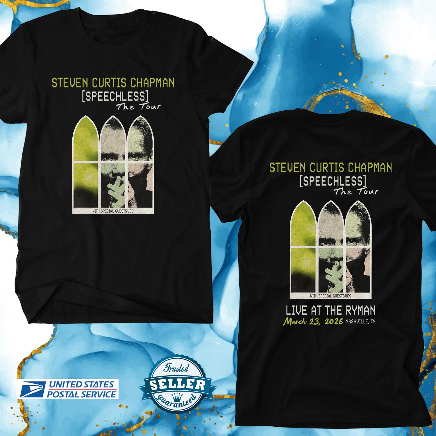 STEVEN CURTIS CHAPMAN SPECHLESS AT THE RYMAN TOUR 2026, STEVEN CURTIS CHAPMAN, UNISEX TEE ADL01