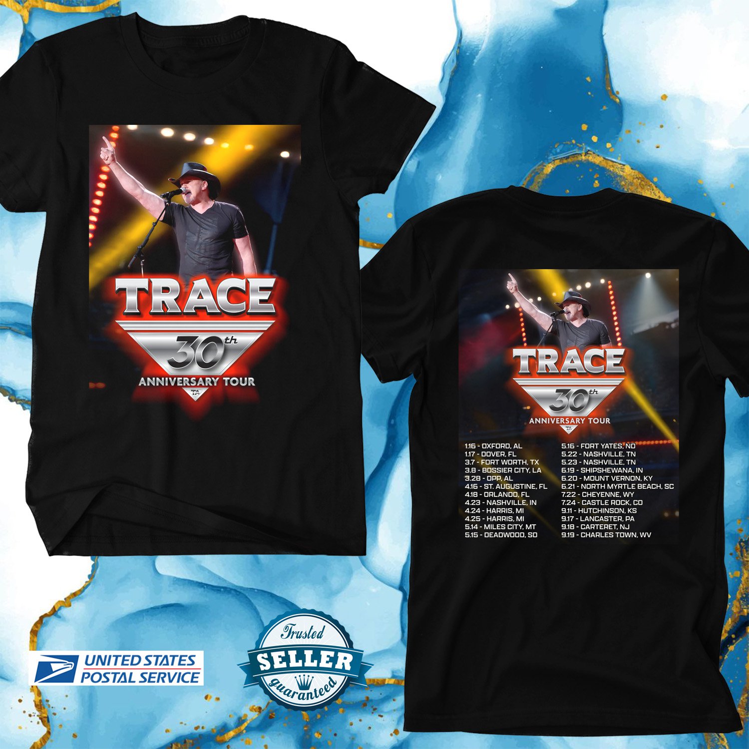 TRACE ADKINS 30TH ANNIVERSARY TOUR 2026, TRACE ADKINS, UNISEX 2 SIDE TEE ADL01