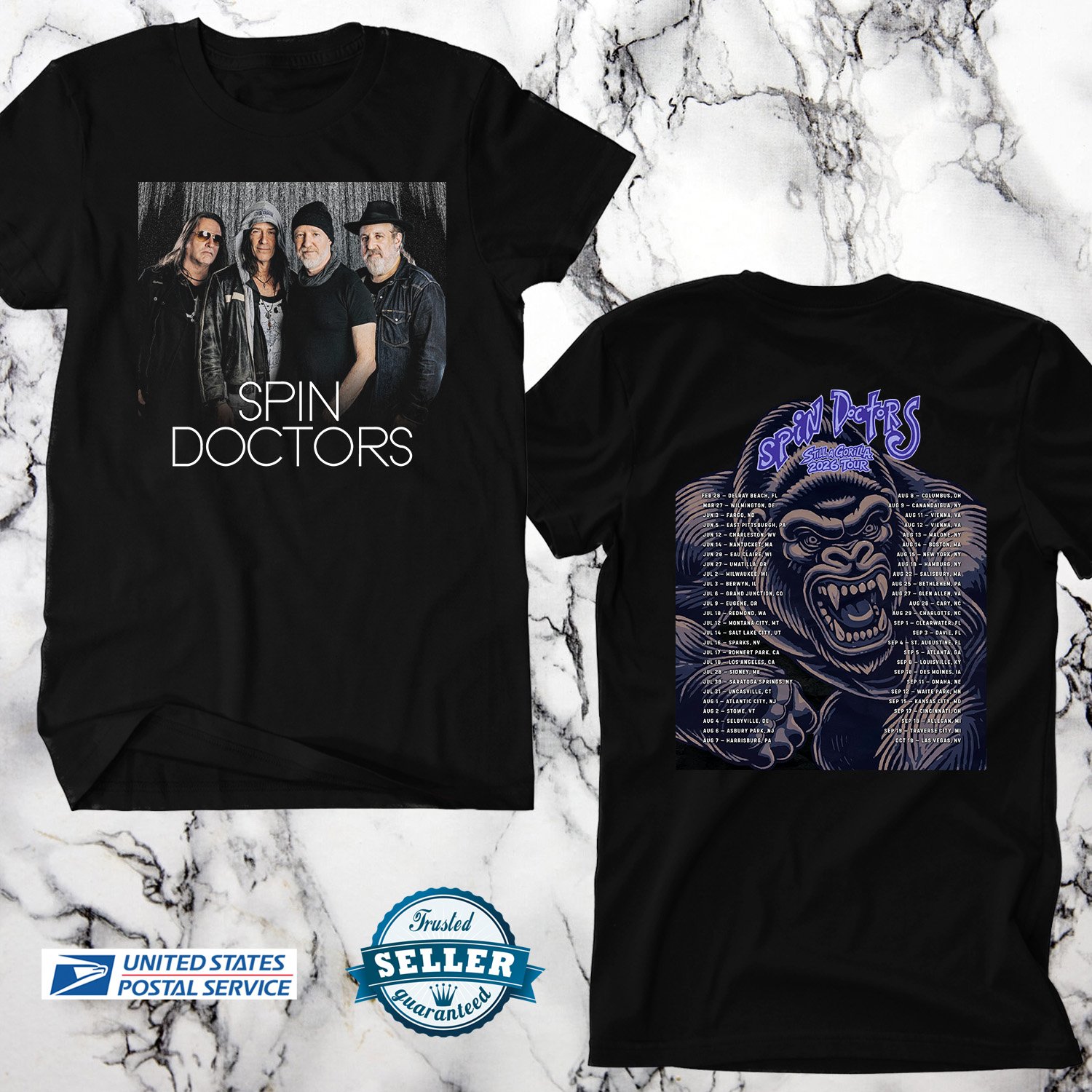 SPIN DOCTOR STILL A GORILLA USA TOUR 2026, SPIN DOCTOR, UNISEX 2 SIDE TEE ADL01