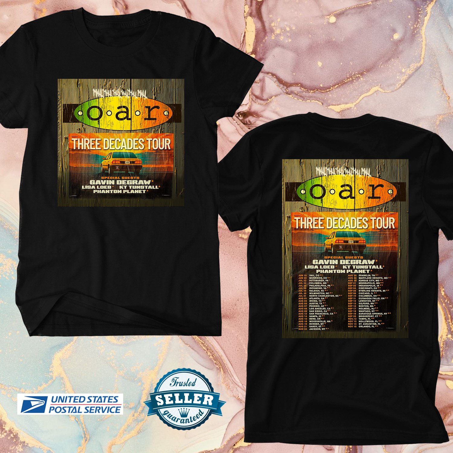 O.A.R THREE DECADES USA TOUR 2026, O.A.R, UNISEX 2 SIDE TEE ADL01