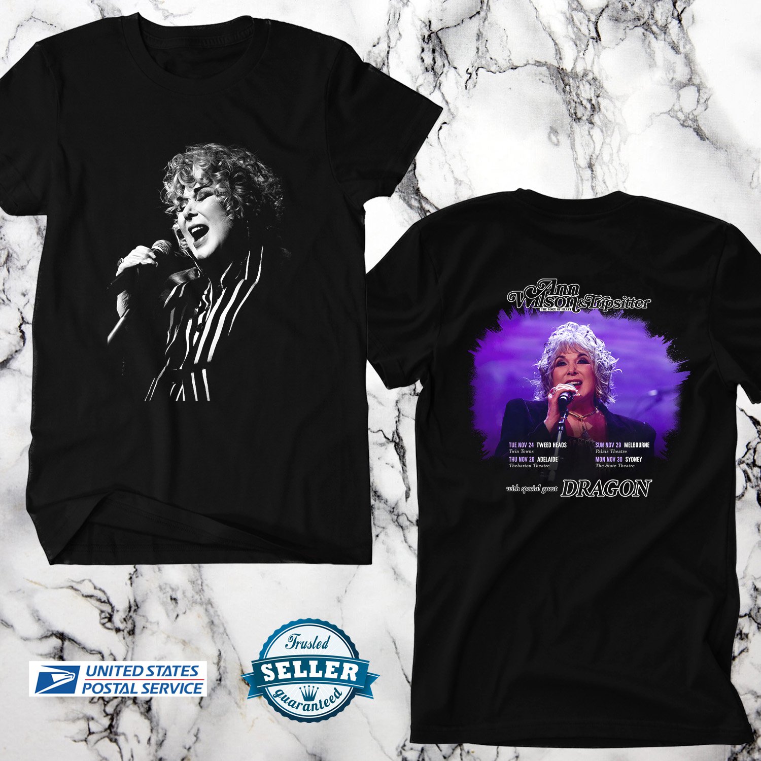 ANN WILSON & TRIPSITTER FALL AUSTRALIA TOUR 2026, ANN WILSON, UNISEX 2 SIDE TEE ADL01
