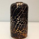 Vintage Vase with Brutalist-Influenced Crackle Glaze Design, Matte and Glazed