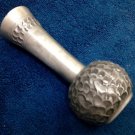 PERLETTIN Norway Hammered Pewter Bud Vase | Rare Vintage Mottled Tin Objet D'Art