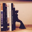 Leaning Lady Bookend by KIKKERLAND | Jet Black Woman, Heavy, Vintage Bookend