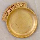 Pocket Change Holder/Catchall Tray That Literally Says 'Pocket Change' | Brass