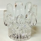 Crystal Glass Candlestick Holder | Unique, Handblown, and Heavy | MCM 1960s
