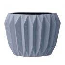 Mid-Century Modern Inspired Ceramic Fluted Pot/Planter - Blue (6") - 3R Studios