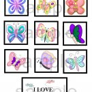 I Love Butterflies - 10 piece set
