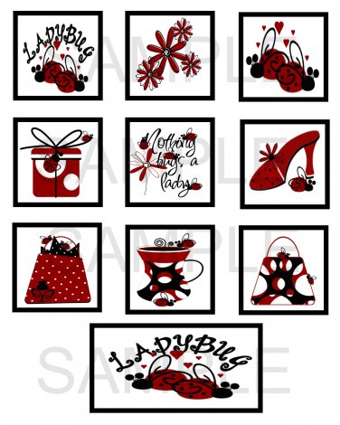 Ladybugs - 10 piece set