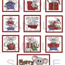 Merry Christmas Mice - 10 piece set