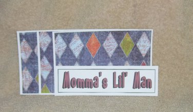 Momma's Lil Man - 4pc Mat Set