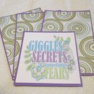 Giggle Secrets and Sometime Tears - Title/Saying Mat Set