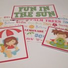 Fun In The Sun Girl - 5 piece mat set