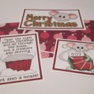 Merry Christmas Mice - 5 piece mat set Merry Christmas Mice - 5 piece mat set