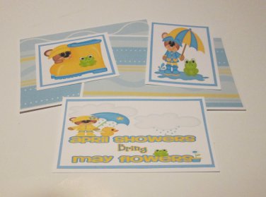 April Showers - 5 piece mat set