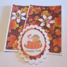 Happy Fall Ghost and Scarecrow b - 5 pc Embellishment Set