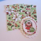Merry Christmas Ornament Girl a - 5 pc Embellishment Set