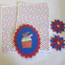 Merry Xmas Cupcake a - 5 pc Embellishment Set