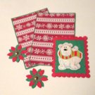 Polar Bear Glittered - 5 pc Embellishment Set