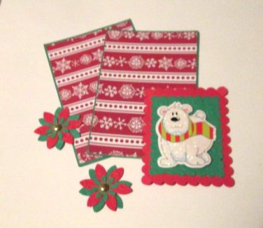 Polar Bear Glittered - 5 pc Embellishment Set