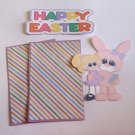Happy Easter Bunny and Girl - Printed Piece/Title & Mats set