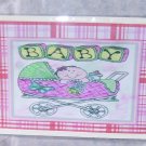 Baby Girl Carriage - 5x7" Greeting Card with envelope