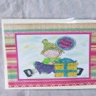 Birthday Balloon Girl 6 - 5x7" Greeting Card with envelope
