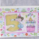 Happy 5th Birthday Girl - 5x7" Greeting Card with envelope