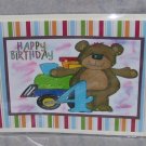 Happy Birthday Bear 4 - 5x7" Greeting Card with envelope Happy Birthday Bear 4 - 5x7" Greeting Card with envelope
