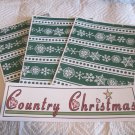 Country Christmas a - 4pc Mat Set
