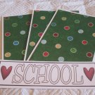 School w/Heart a - 4pc Mat Set