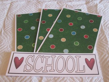 School w/Heart a - 4pc Mat Set