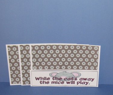 While The Cat's Away - 4pc Mat Set