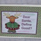 Dear Santa Define Good - 5x7" Greeting Card with envelope