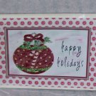 Happy Holidays Ornament a  - 5x7" Greeting Card with envelope