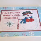 Have Yourself A Merry Little Christmas Snowman - 5x7" Greeting Card with envelope