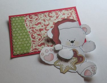Christmas Bear a1 Sewn Mat and Piece - Mat Set