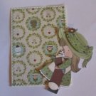 Christmas Stocking Girl c8 Sewn Mat and Piece - Mat Set
